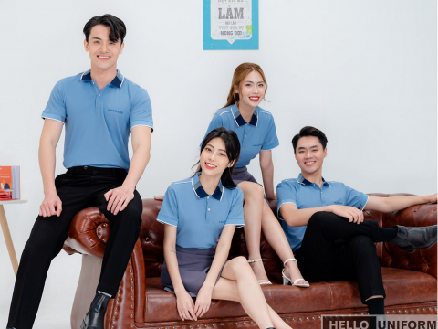 Mẫu đồng phục công ty cổ bẻ mới nhất
