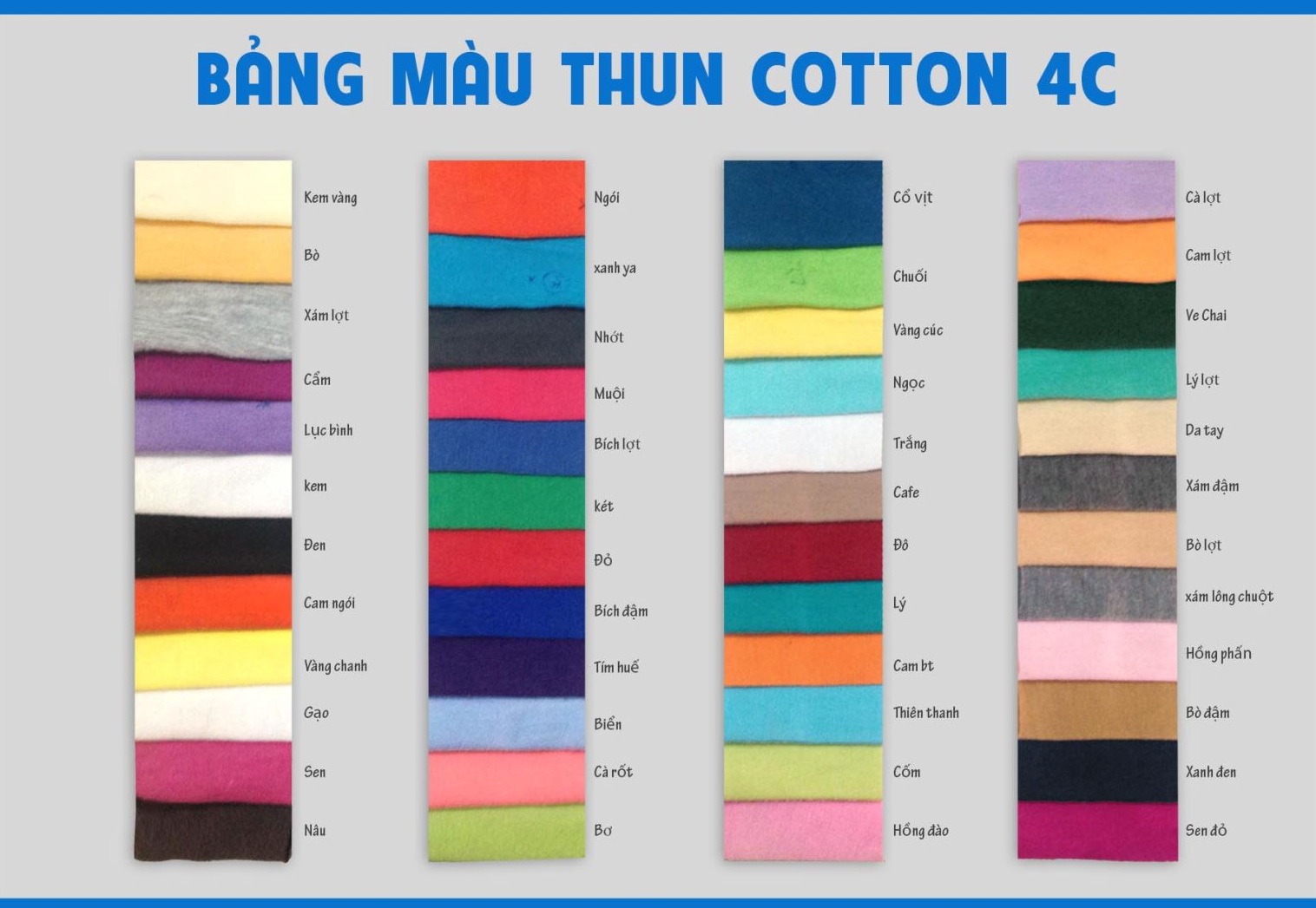 bảng màu thun cá sấu