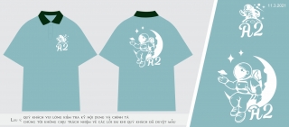 Mẫu áo lớp mới nhất phông rộng, tay lửng in theo yêu cầu