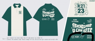 Mẫu áo lớp mới nhất phông rộng, tay lửng in theo yêu cầu