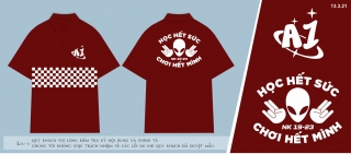 Mẫu áo lớp mới nhất phông rộng, tay lửng in theo yêu cầu