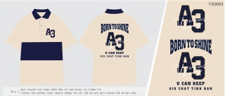 Mẫu áo lớp mới nhất phông rộng, tay lửng in theo yêu cầu