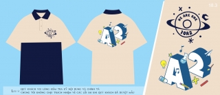 Mẫu áo lớp mới nhất phông rộng, tay lửng in theo yêu cầu