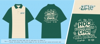 Mẫu áo lớp mới nhất phông rộng, tay lửng in theo yêu cầu