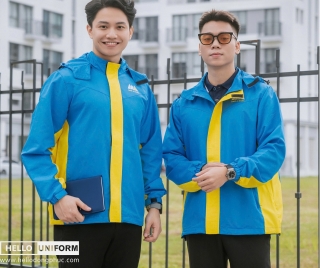 Mẫu áo khoác gió vải dù may 2 lớp